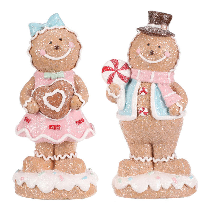 VÁNOČNÍ FIGURKA - hnědá, Basics, plast (8/16/6cm)