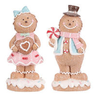 VÁNOČNÍ FIGURKA - hnědá, Basics, plast (8/16/6cm)