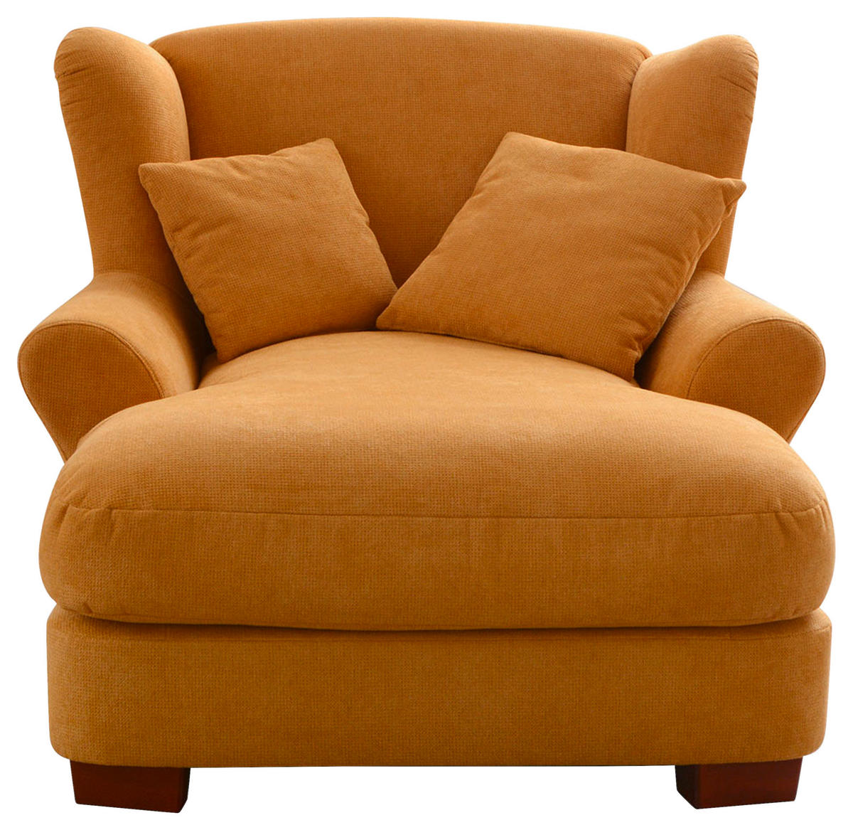 XXL-SESSEL in Flachgewebe Gelb  - Gelb, Romantik / Landhaus, Holz/Textil (120/101/142cm) - Sit & More