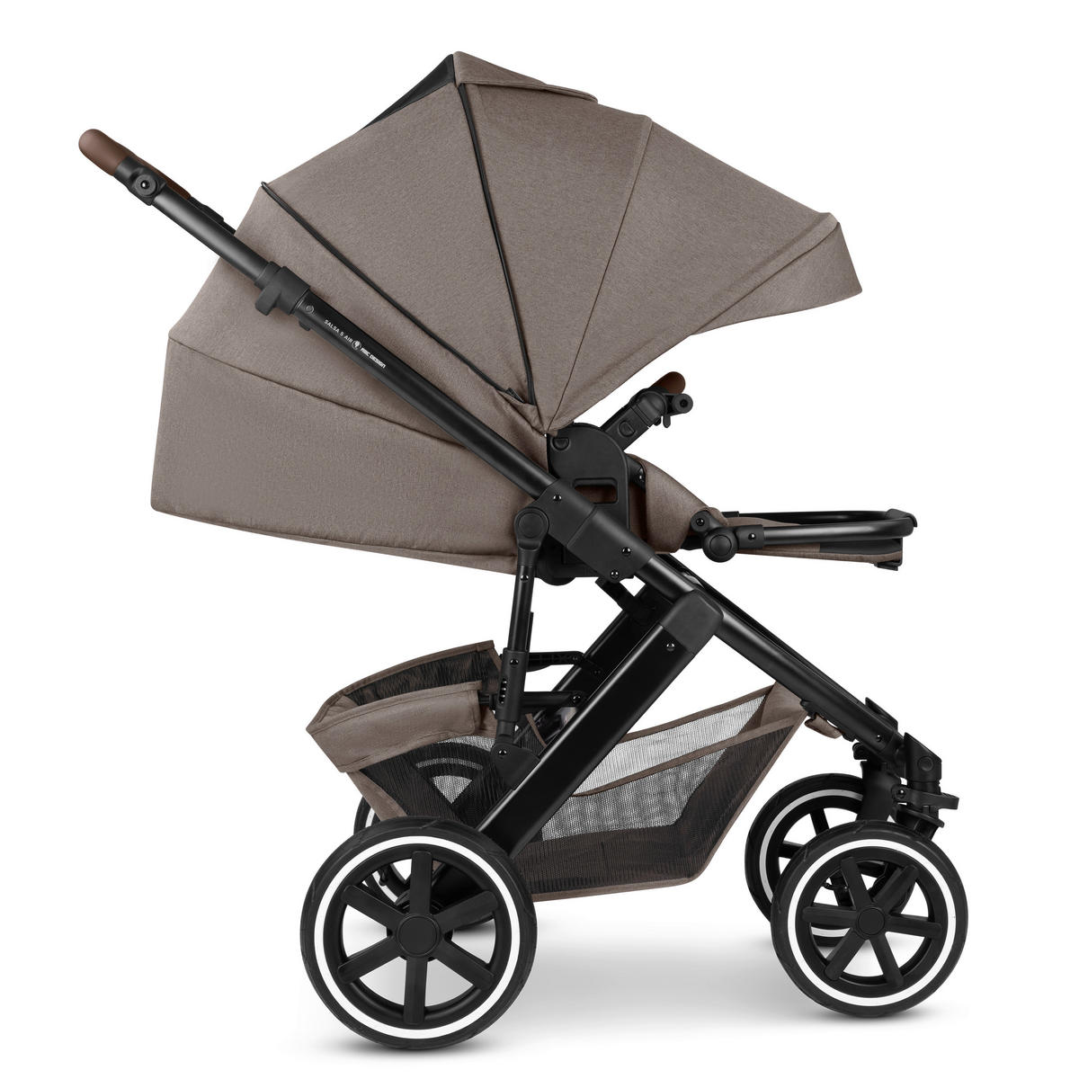 KINDERWAGENSET Salsa 5 Air 3in1 Set Calla  - Schwarz/Braun, Basics, Textil/Metall (63/118/95.5cm) - ABC Design