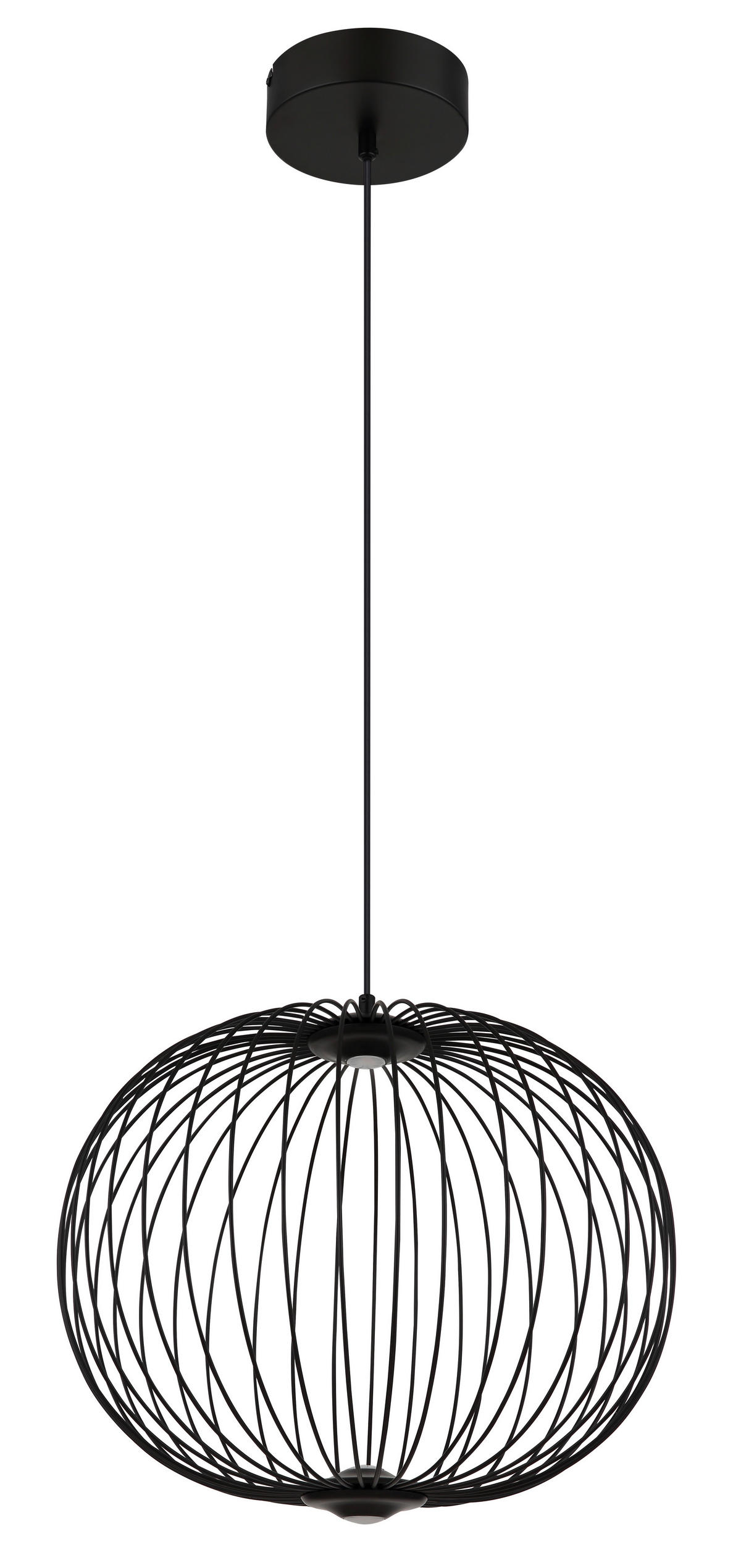 VISEČA LED-SVETILKA   //3000 K/230 V/ - črna, Basics, kovina/umetna masa (50/150cm) - Globo