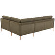 ECKSOFA Olivgrün Flachgewebe  - Eichefarben/Olivgrün, Design, Holz/Textil (189/236cm) - Valnatura