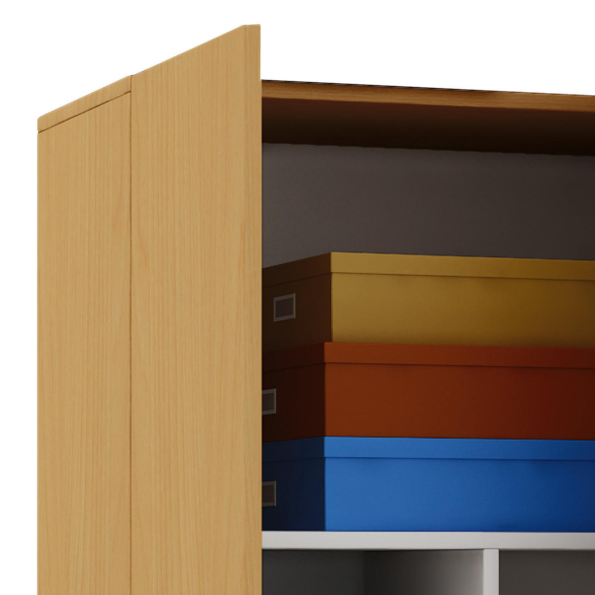 MEHRZWECKSCHRANK 70/178/40 cm  - Silberfarben/Buchefarben, Basics, Holzwerkstoff/Kunststoff (70/178/40cm) - MID.YOU