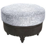 HOCKER in Textil Hellgrau, Dunkelbraun  - Dunkelbraun/Hellgrau, ROMANTIK / LANDHAUS, Holz/Textil (75/50/75cm) - Landscape