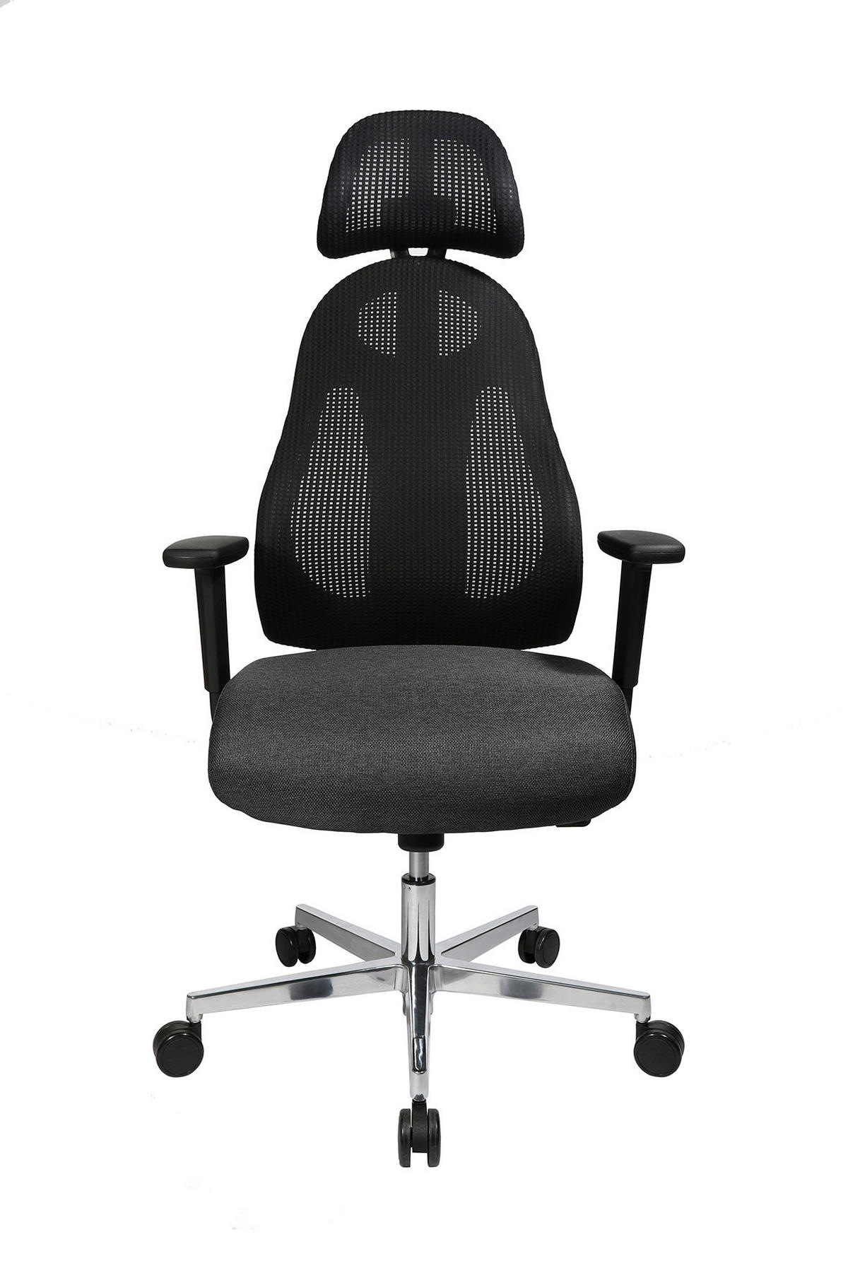 DREHSTUHL Anthrazit, Schwarz  - Anthrazit/Schwarz, Design, Kunststoff/Textil (48/108-122/48cm) - Dieter Knoll