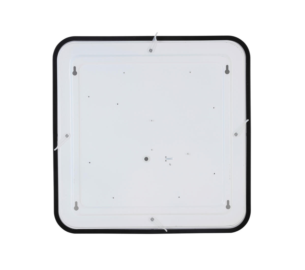LED MENNYEZETI LÁMPA - fekete/fehér, Basics, műanyag/fém (43/43/5,5cm) - Novel