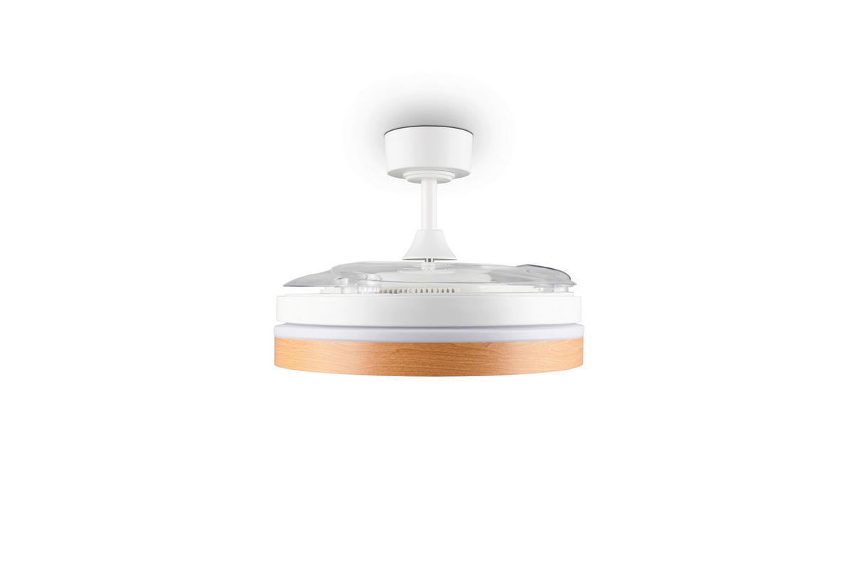 DECKENVENTILATOR - Klar/Braun, Design, Kunststoff/Metall (106/42cm)