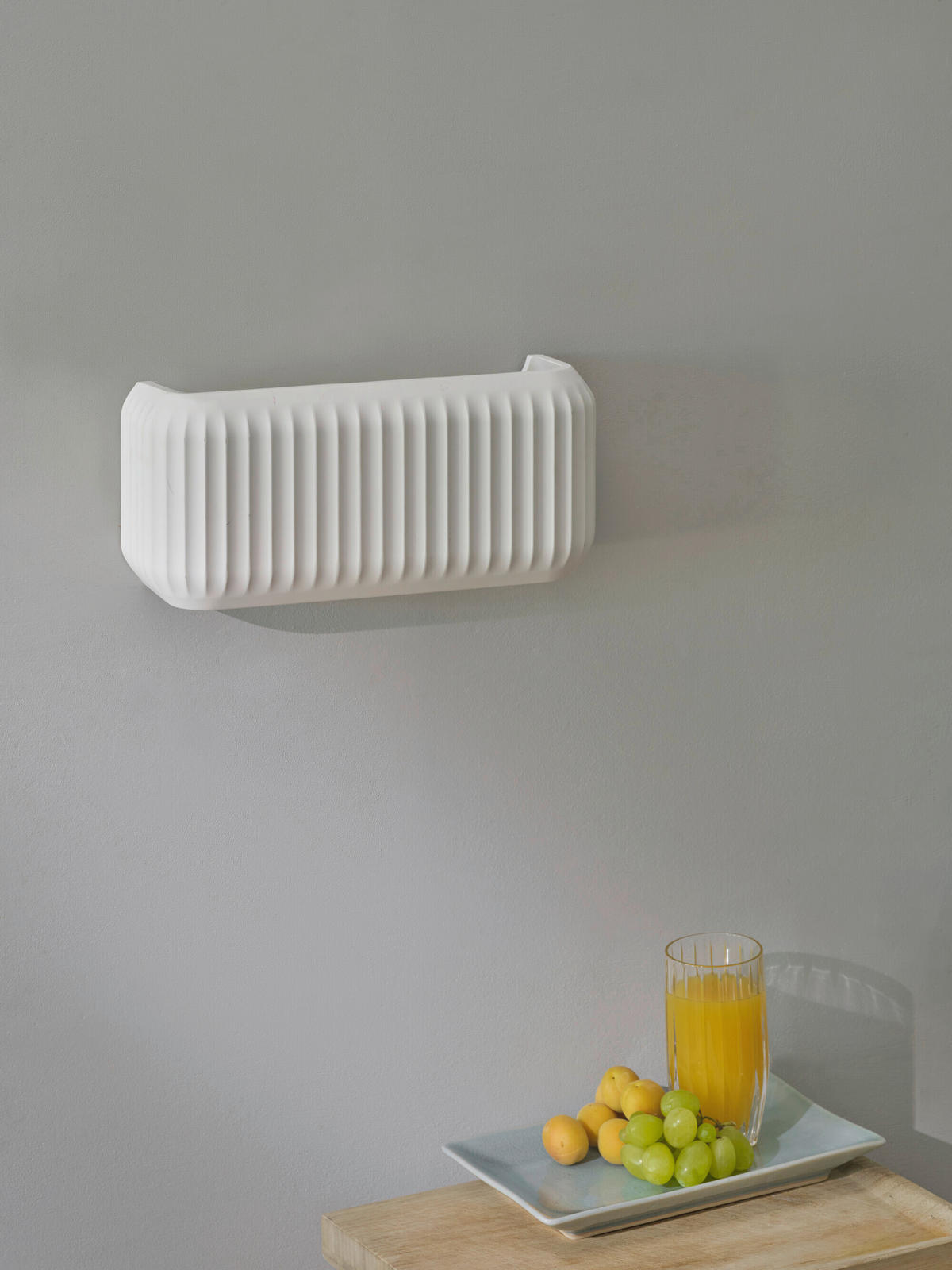 WANDLEUCHTE 33/11/15 cm   - Weiß, Basics, Stein (33/11/15cm) - Osram