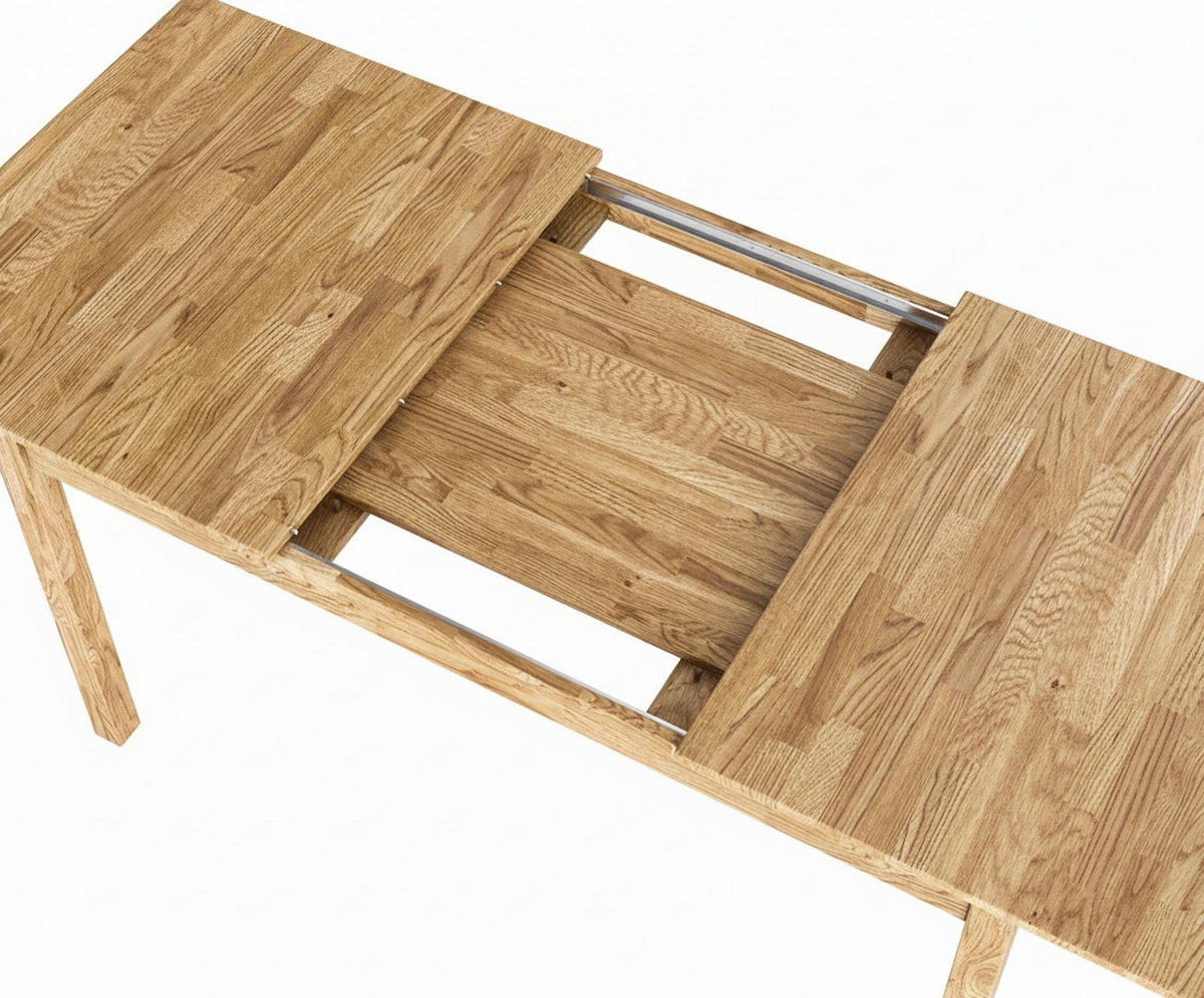 ESSTISCH Schwarz, Eichefarben rechteckig  ausziehbar, in verschiedenen Größen erhältlich  - Eichefarben/Schwarz, MODERN, Holz (160(200)/80/75cm) - Livetastic