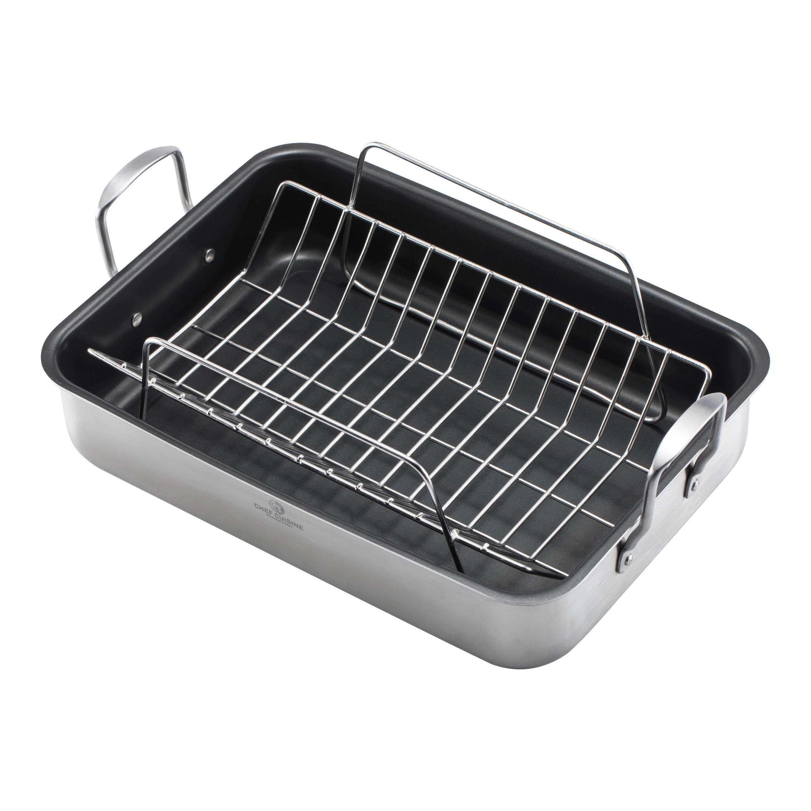 BRÄTER 7 L  - Edelstahlfarben/Schwarz, Basics, Metall (43.5/27/14cm) - CHEF CUISINE