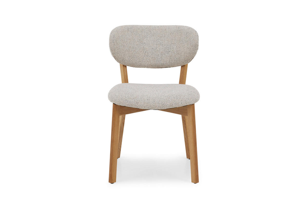 STUHL  Stoffauswahl Bouclé  Naturfarben  - Eichefarben/Naturfarben, Design, Holz/Textil (50/81/59cm) - Musterring