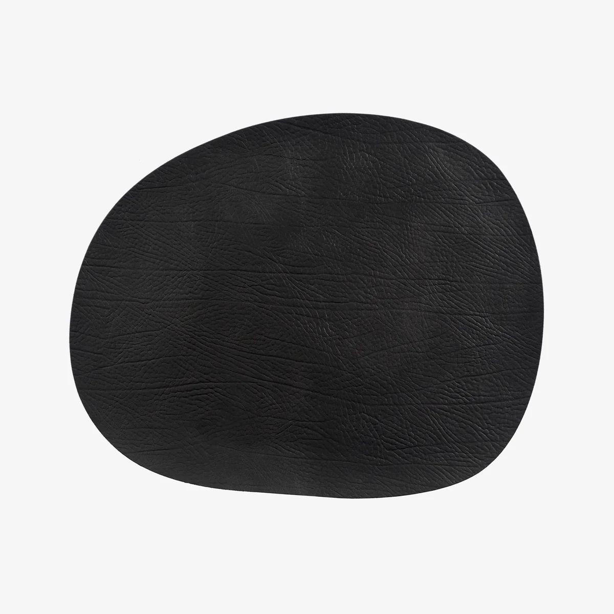 TISCHSET Leder Schwarz 33,5/41 cm  - Schwarz, Basics, Leder (33,5/41cm) - Aida