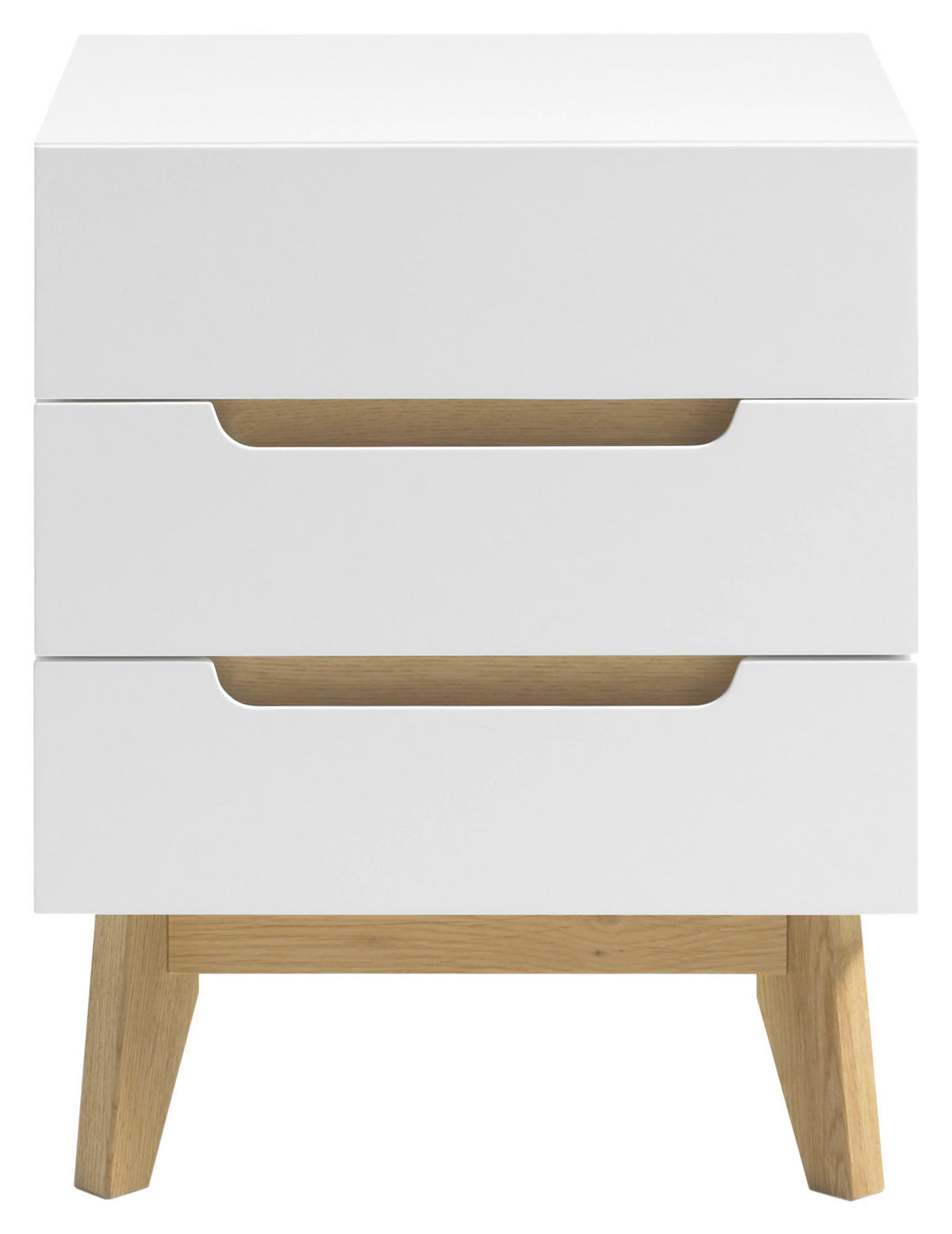 NACHTSCHRANK 48/60/40 cm Asteiche  - Eichefarben/Weiß, Design, Holz/Holzwerkstoff (48/60/40cm)