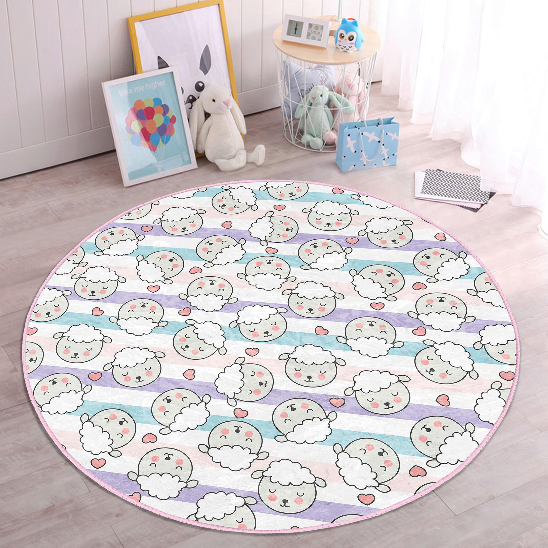 XXXLutz Kinderteppich Mehrfarbig 120x120 cm