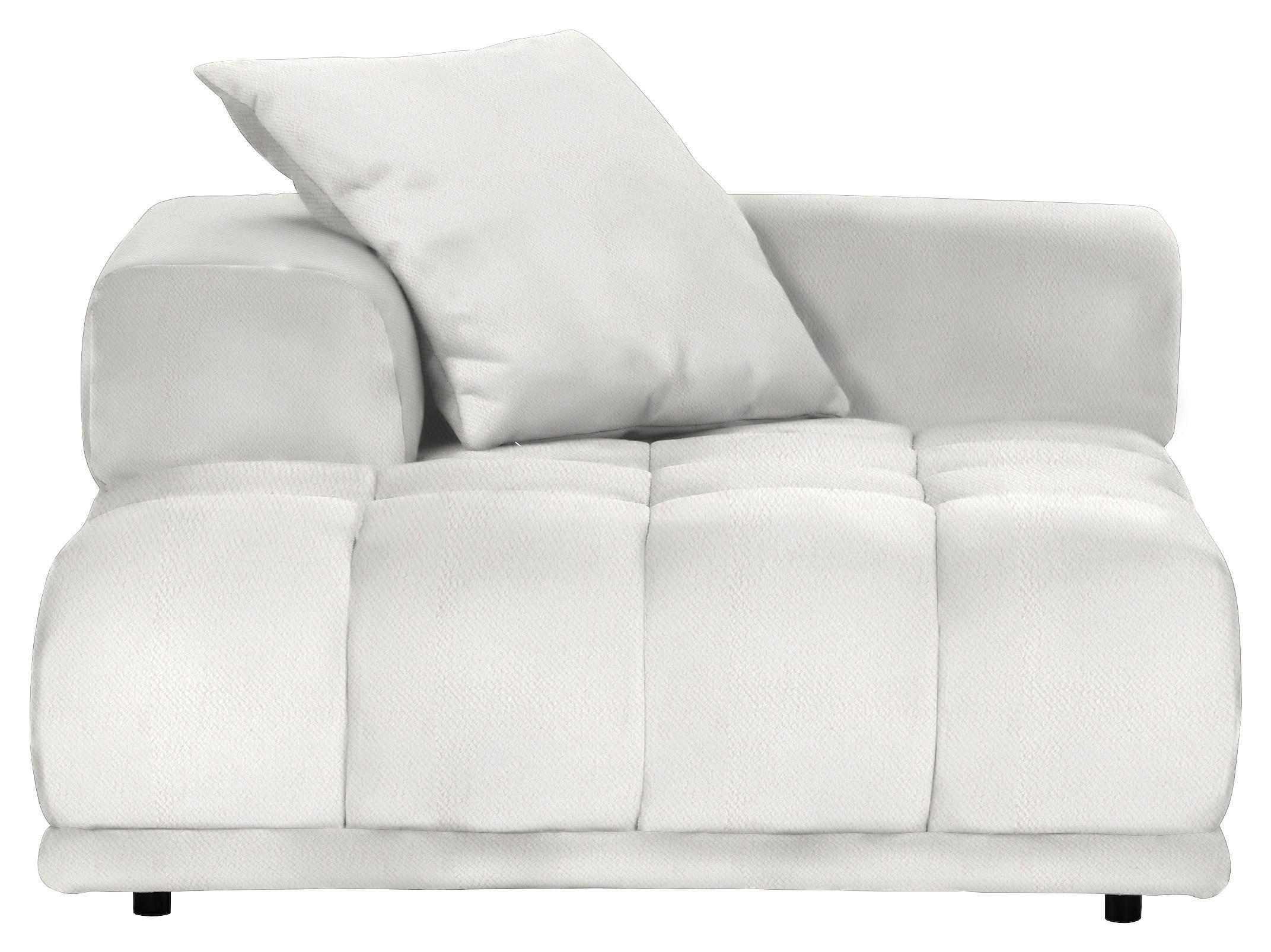 SOFFMODUL i flatväv vit  - vit/svart, Klassisk, textil/plast (125/66/155cm) - Best Price