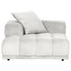 SOFAELEMENT in Flachgewebe Weiß  - Schwarz/Weiß, KONVENTIONELL, Kunststoff/Textil (125/66/155cm) - Carryhome