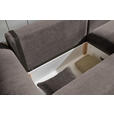 ECKSOFA Braun Cord  - Schwarz/Braun, KONVENTIONELL, Kunststoff/Textil (255/185cm) - Hom`in