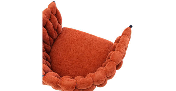 ARMLEHNSTUHL in Chenille - Rostfarben/Schwarz, Design, Textil/Metall (60/78/55cm) - Landscape