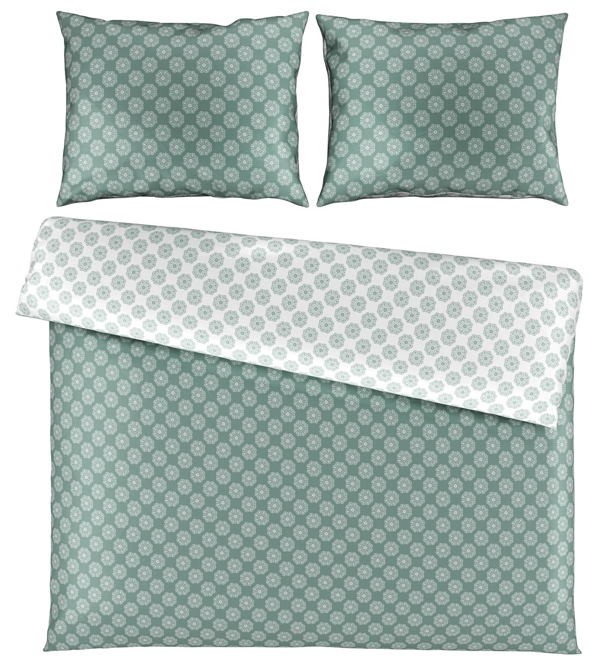 WENDEBETTWÄSCHE Satin 200/200 cm  - Grün, KONVENTIONELL, Textil (200/200cm) - Esposa