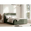 BOXBETT 180/200 cm  in Olivgrün  - Schwarz/Olivgrün, Trend, Kunststoff/Textil (180/200cm) - Boxxx