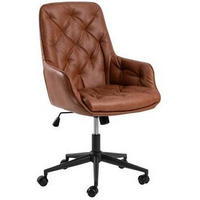 PISARNIŠKI STOL tekstil rjava, črna  - črna/rjava, Design, kovina/tekstil (106/60/67,5cm) - MID.YOU