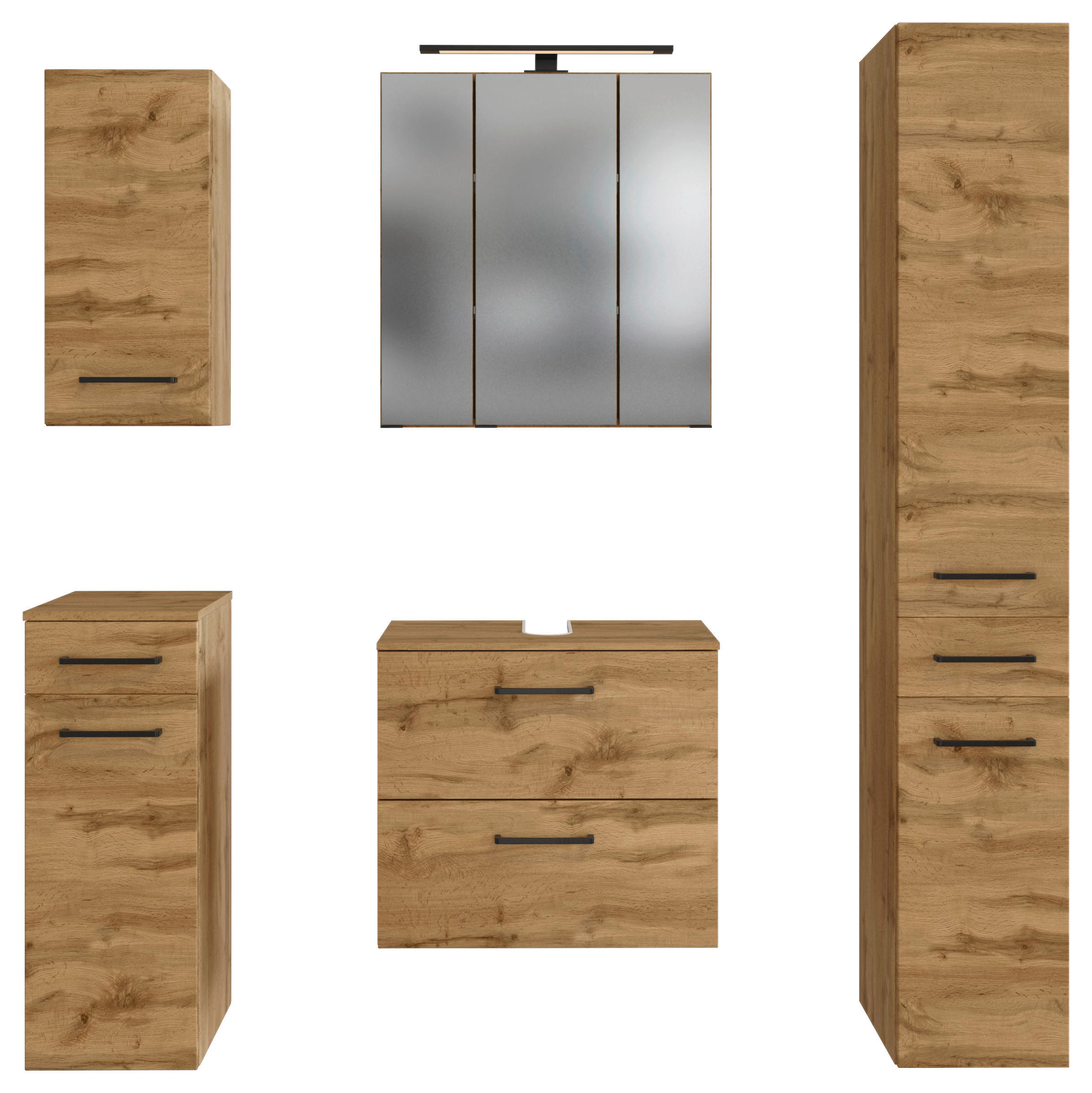 KOUPELNA barvy dubu  - barvy dubu, Moderní, kompozitní dřevo (120cm) - Held