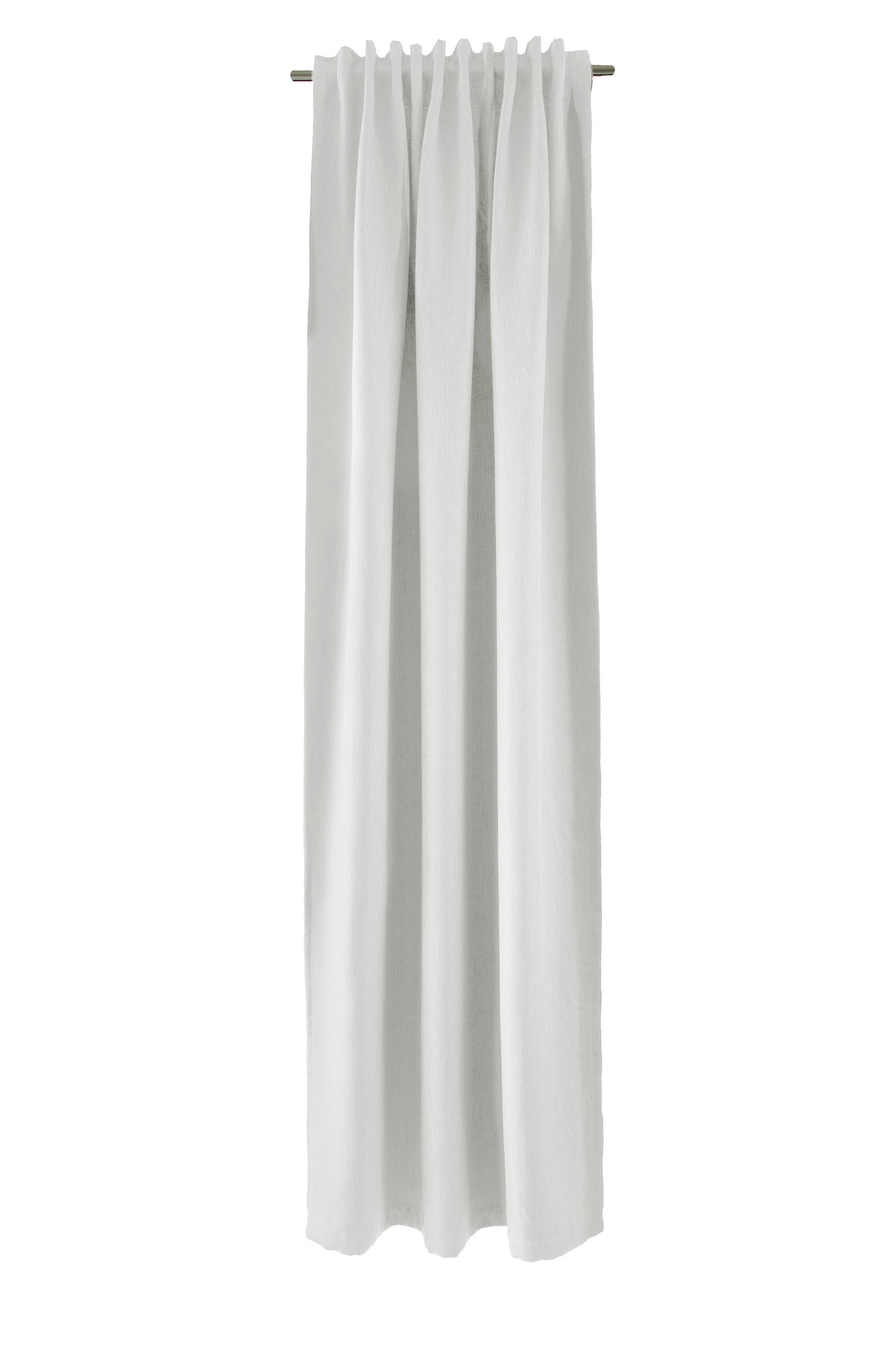 WÄRMESCHUTZVORHANG MILTON Verdunkelung 140/245 cm   - Weiß, Basics, Textil (140/245cm)