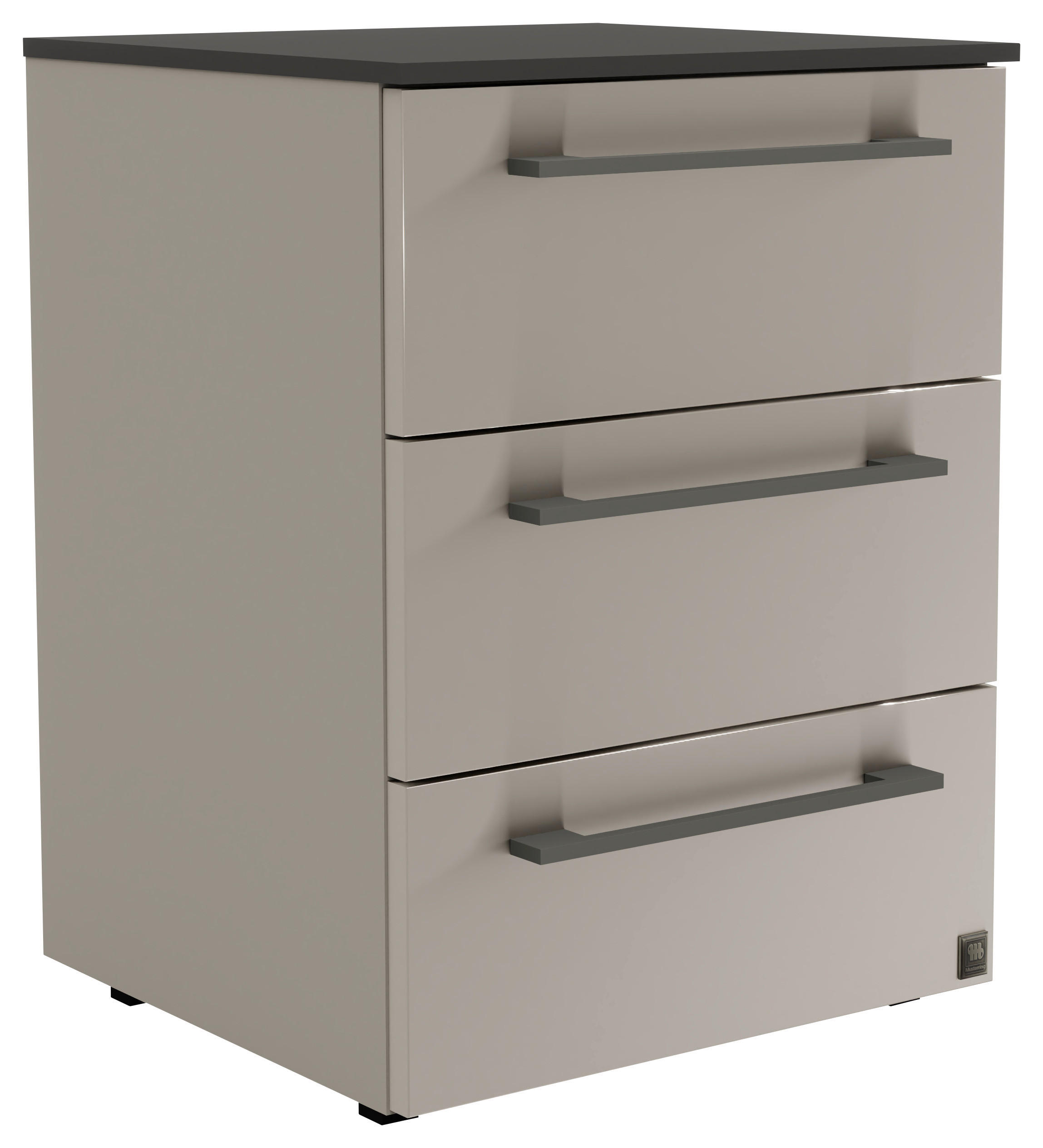 NACHTSCHRANK 45/59,7/42,4 cm  - Schieferfarben/Hellgrau, Design, Holzwerkstoff (45/59,7/42,4cm) - Musterring