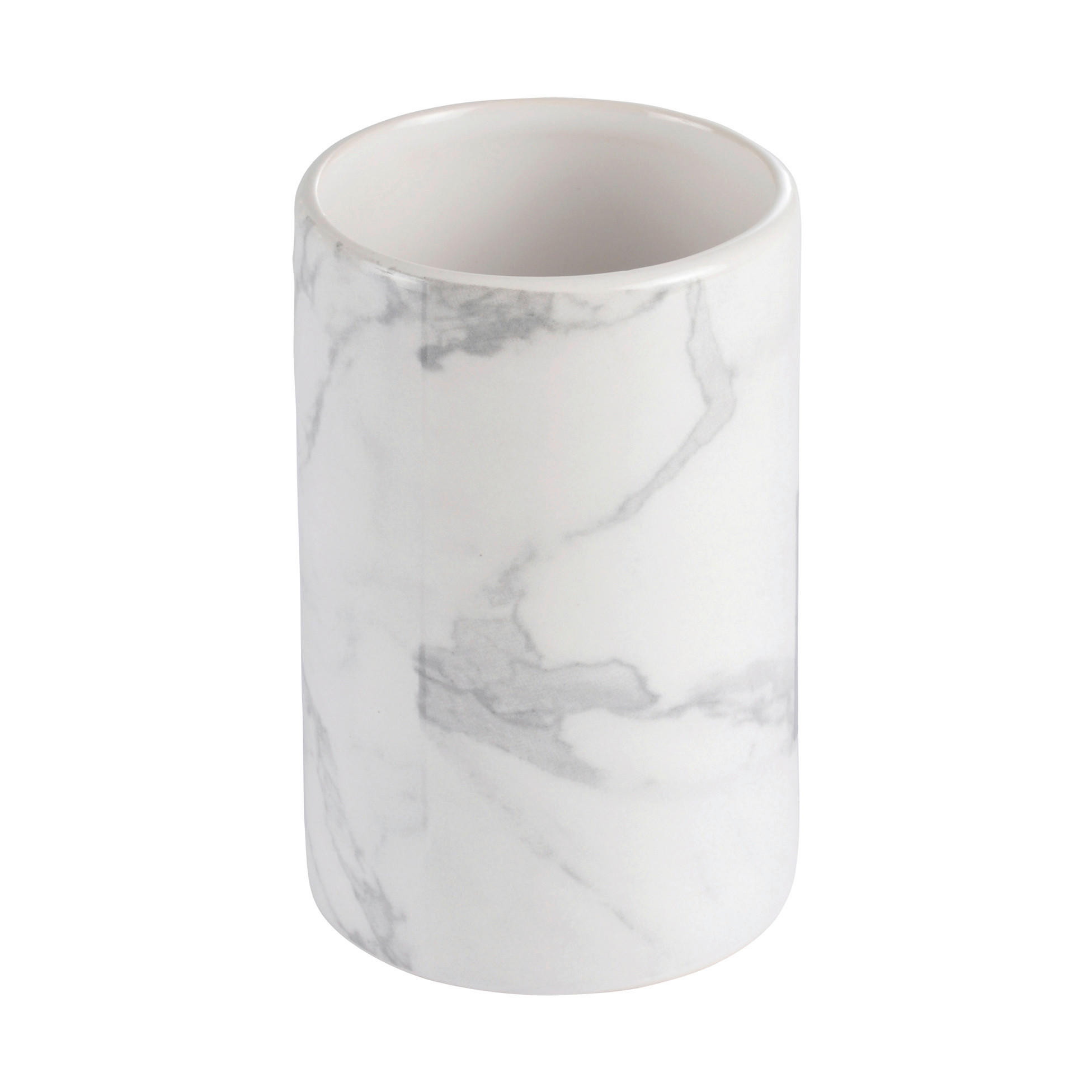 LONČEK ZA ZOBNE ŠČETKE - bela, Basics, keramika (7,2/11cm) - Homeware