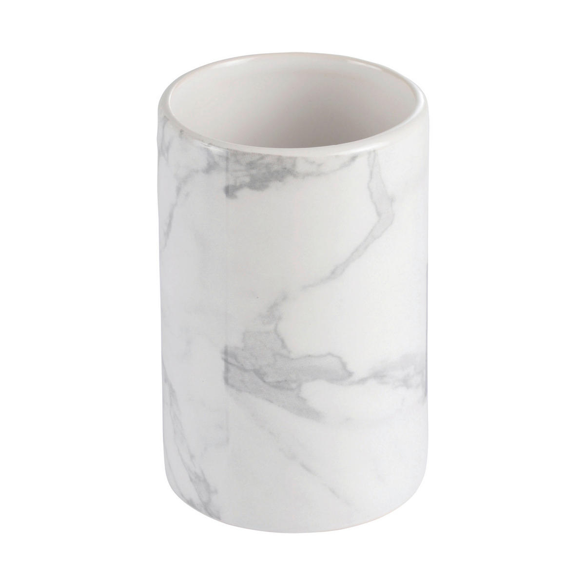 LONČEK ZA ZOBNE ŠČETKE - bela, Basics, keramika (7,2/11cm) - Homeware