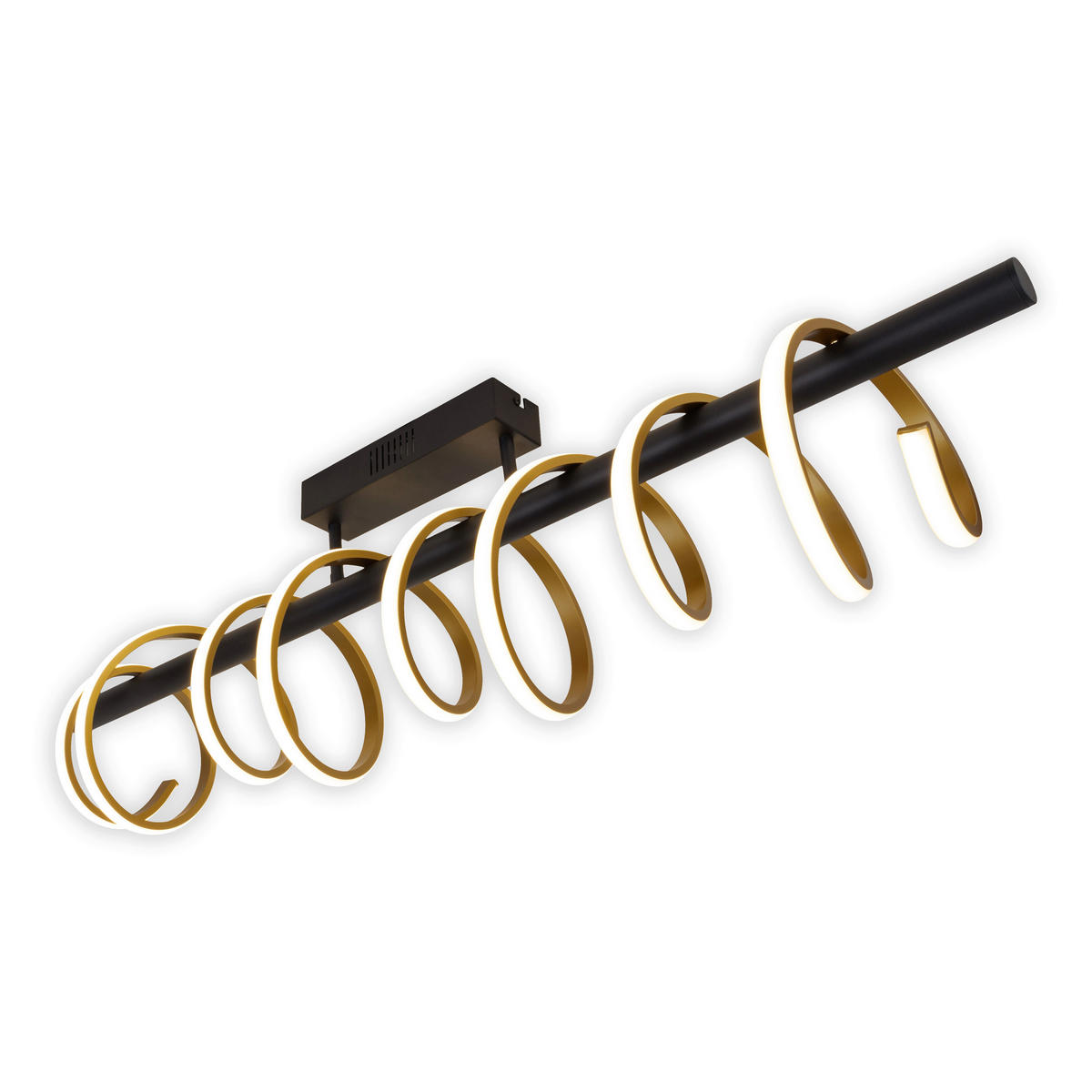 LED-DECKENLEUCHTE Belleza 100/20/27 cm  - Schwarz, Design, Kunststoff/Metall (100/20/27cm) - Näve