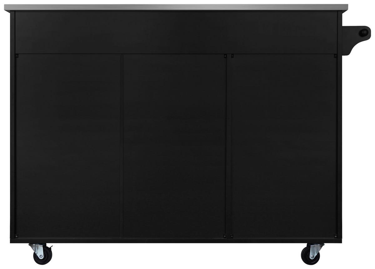 KÜCHENINSEL   in Schwarz, Edelstahlfarben  - Edelstahlfarben/Messingfarben, Basics, Holzwerkstoff/Metall (116/89/49,5cm) - MID.YOU