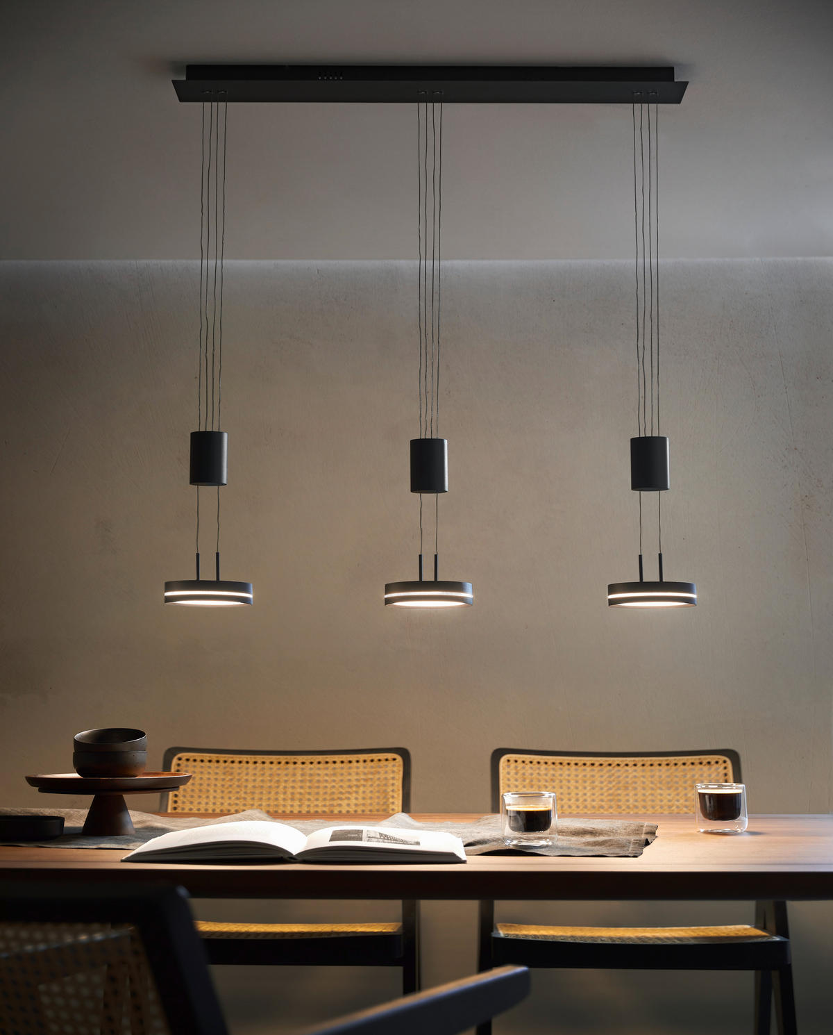 LED-HÄNGELEUCHTE 85/14/180 cm    - Weiss/Anthrazit, Lifestyle, Kunststoff/Metall (85/14/180cm)