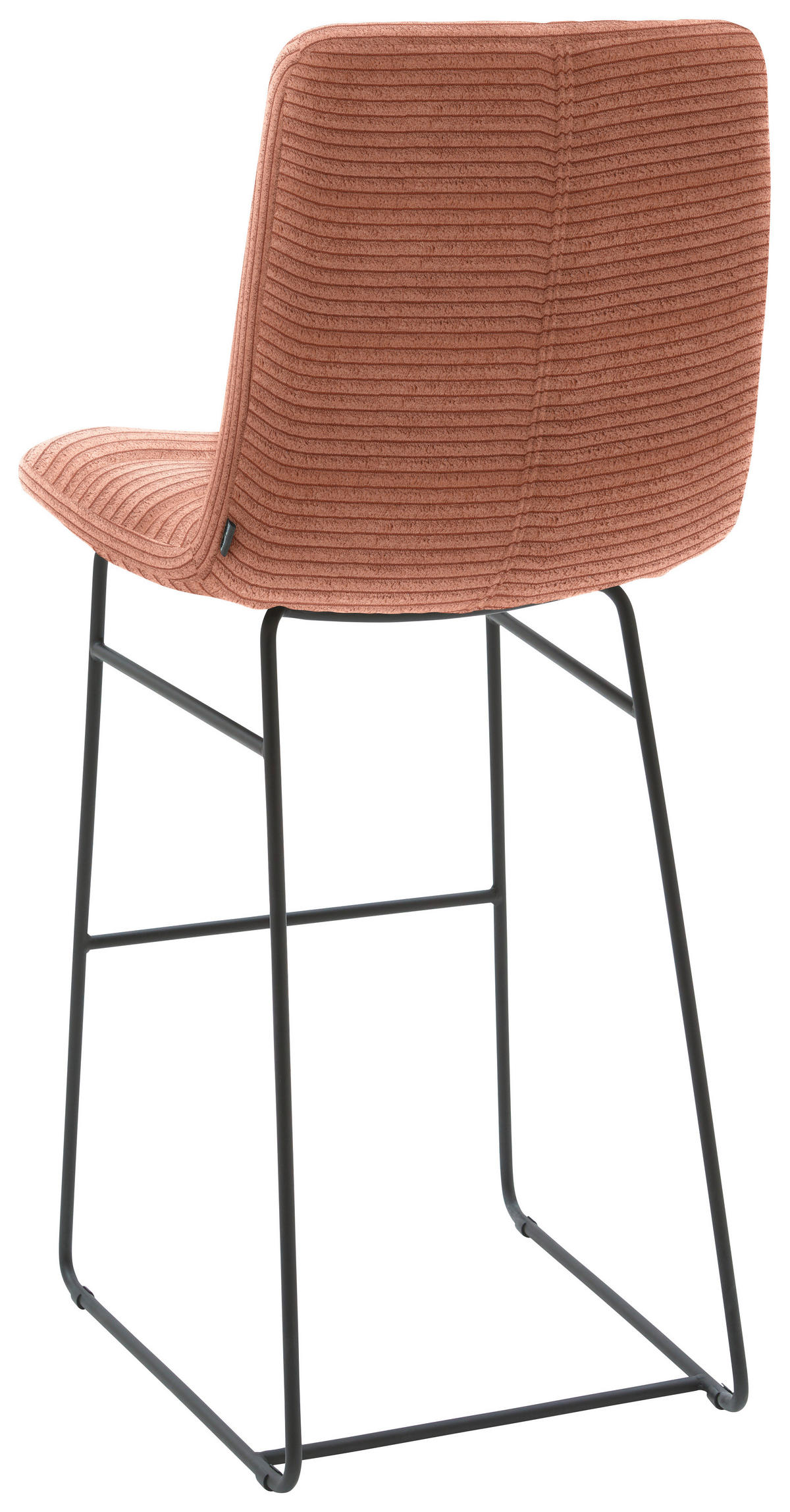 BARHOCKER in Textil Rostfarben  - Rostfarben/Schwarz, Design, Textil/Metall (52/122/66cm) - Dieter Knoll