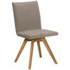 STUHL  in Samt  - Hellbraun/Eichefarben, Konventionell, Holz/Textil (60/91/61cm) - Moderano