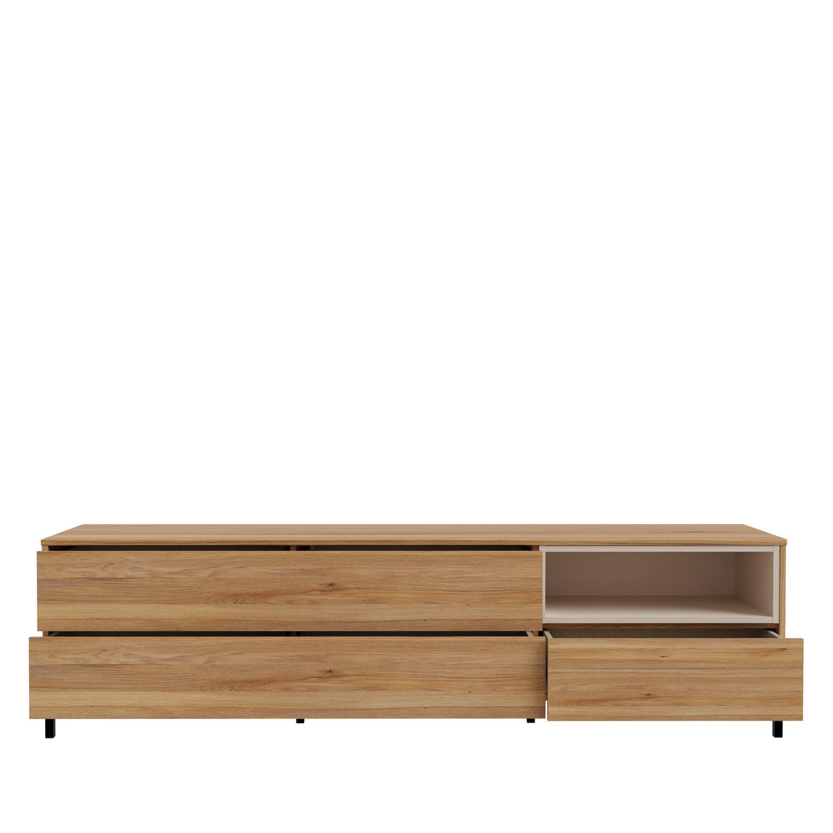 TV-ELEMENT naravne barve, peščene barve  - naravne barve/peščene barve, Moderno, umetna masa/leseni material (183,4/49,5/41,5cm) - Hom`in