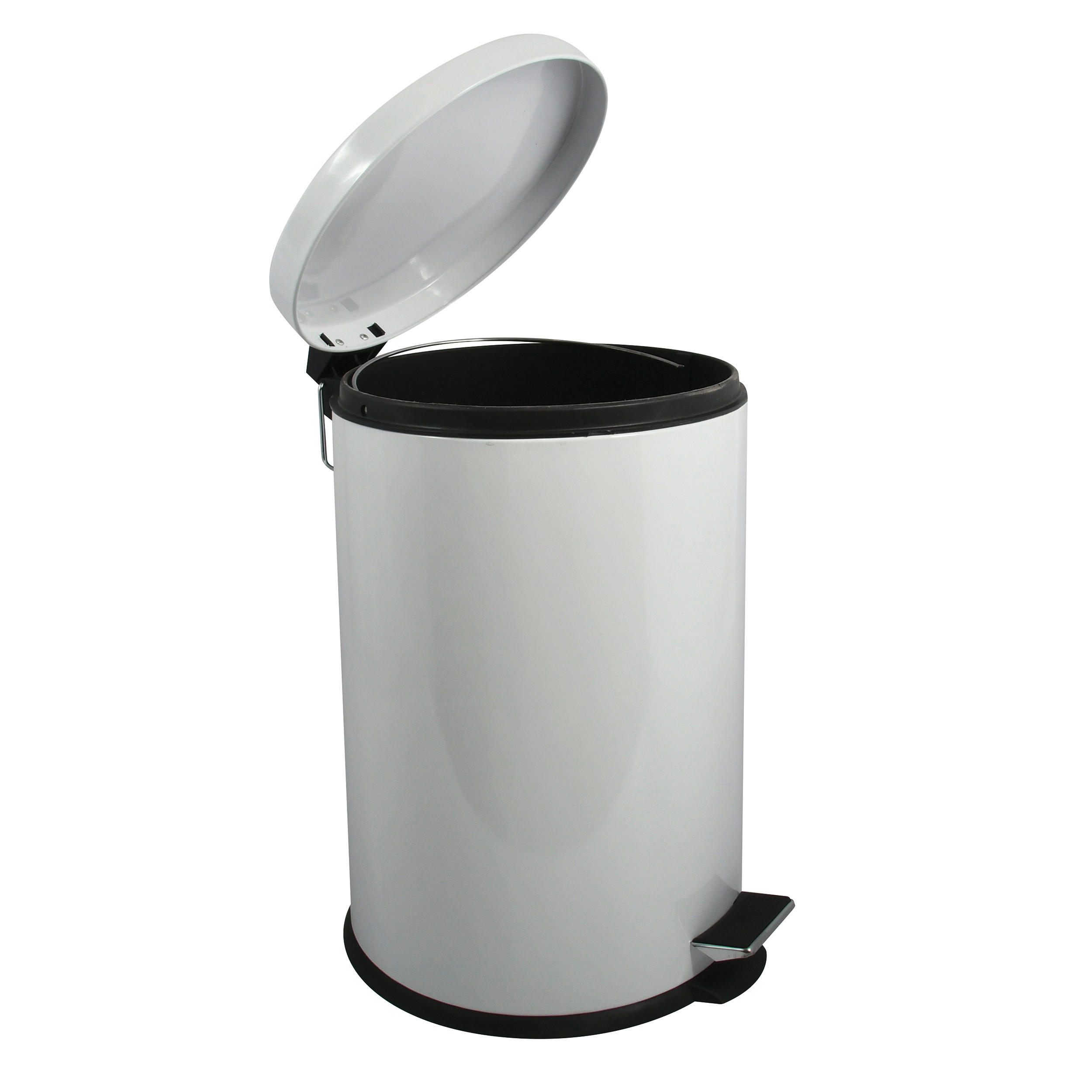 TRETEIMER 20 l  Metall  - Schwarz/Weiß, Basics, Kunststoff/Metall (29.3/45/29.3cm) - Spirella