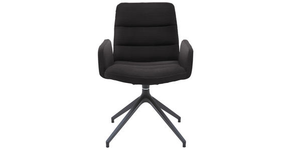 ARMLEHNSTUHL  in Cord  - Schwarz/Mokka, Design, Textil/Metall (61/88/66cm) - Dieter Knoll