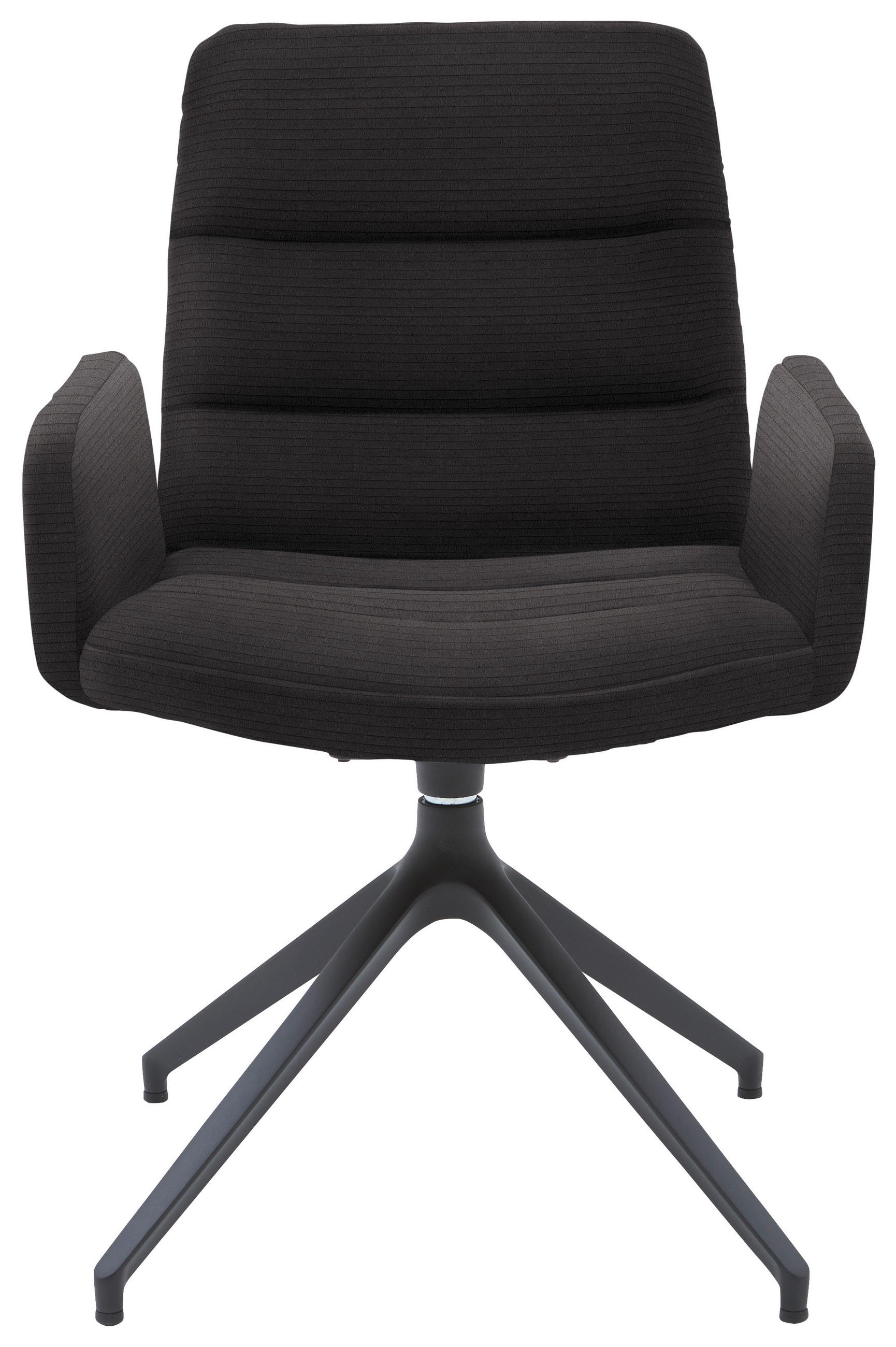 ARMLEHNSTUHL  in Cord  - Schwarz/Mokka, Design, Textil/Metall (61/88/66cm) - Dieter Knoll