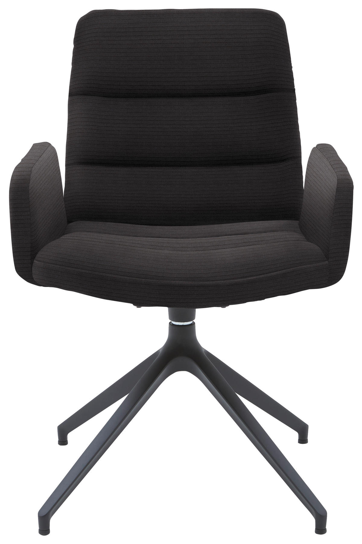 ARMLEHNSTUHL  in Cord  - Schwarz/Mokka, Design, Textil/Metall (61/88/66cm) - Dieter Knoll
