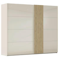 ŠAT. SKRIŇA S POSUV. DVERAMI, farba duba, šampanská, 262/223/68 cm - šampanská/farba duba, Design, kov/kompozitné drevo (262/223/68cm) - Novel