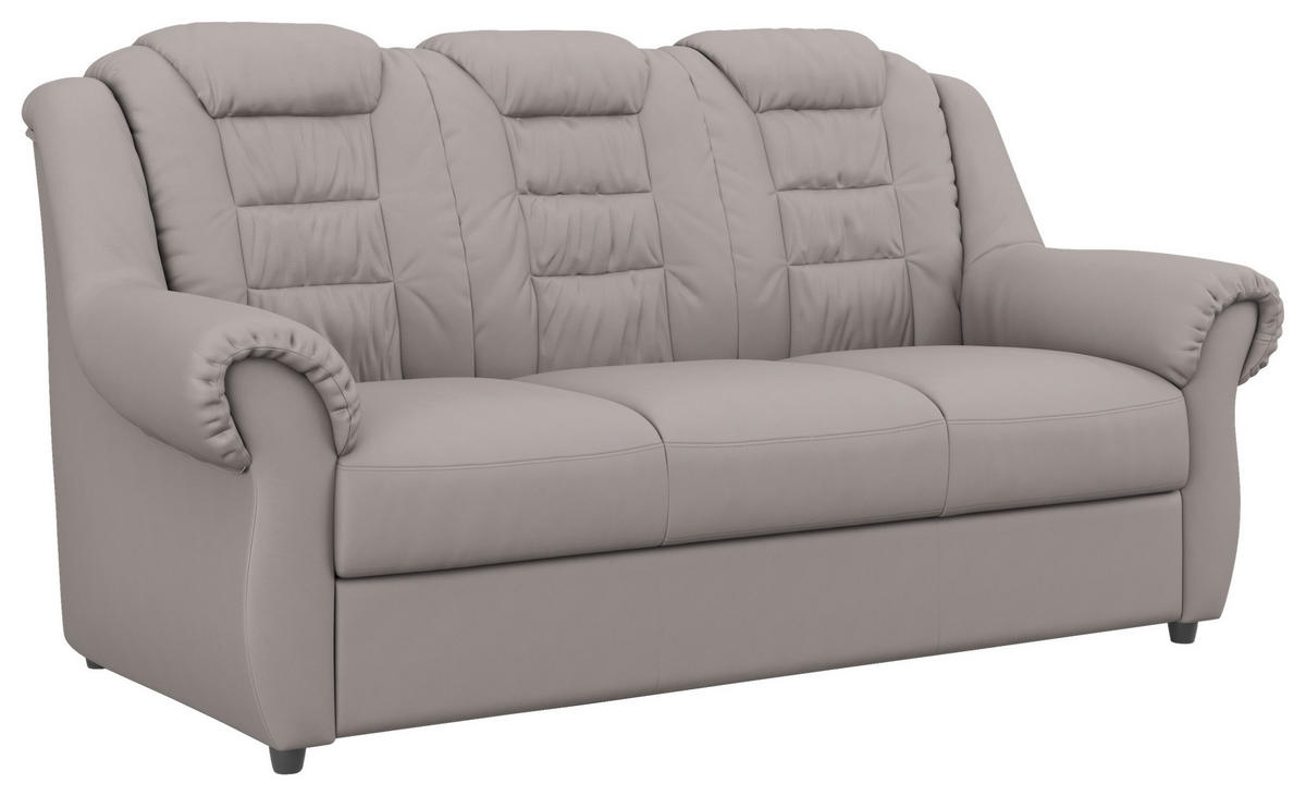 SITZGARNITUR in Lederlook Hellbraun  - Hellbraun/Schwarz, Konventionell, Kunststoff/Textil - Livetastic