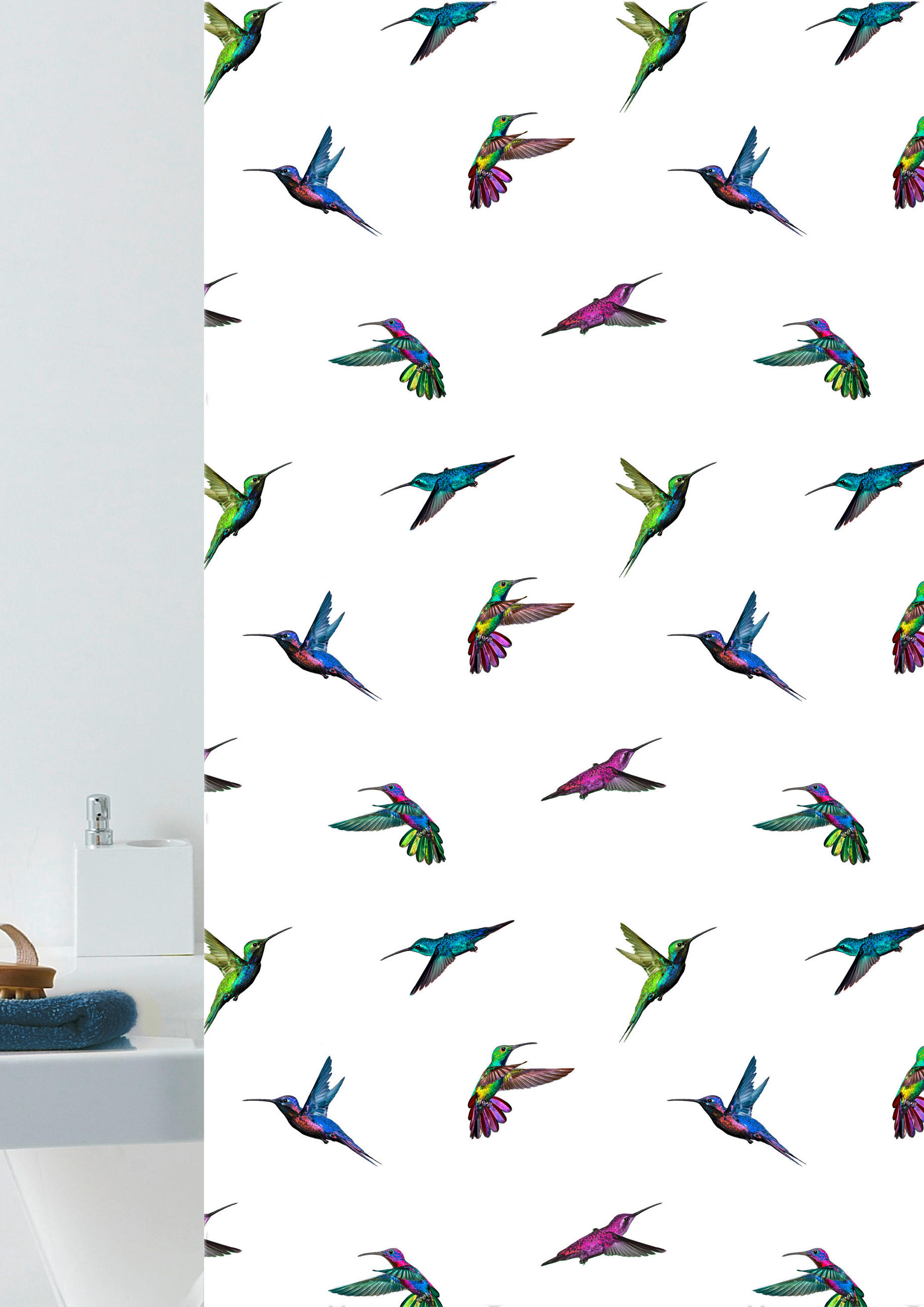 DUSCHVORHANG Freedom 180/200 cm  - Multicolor, Basics, Kunststoff (180/200cm) - Grund