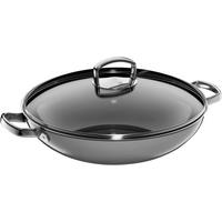 WOK 36 cm  - Platinfarben, Basics, Glas/Metall (36cm) - WMF