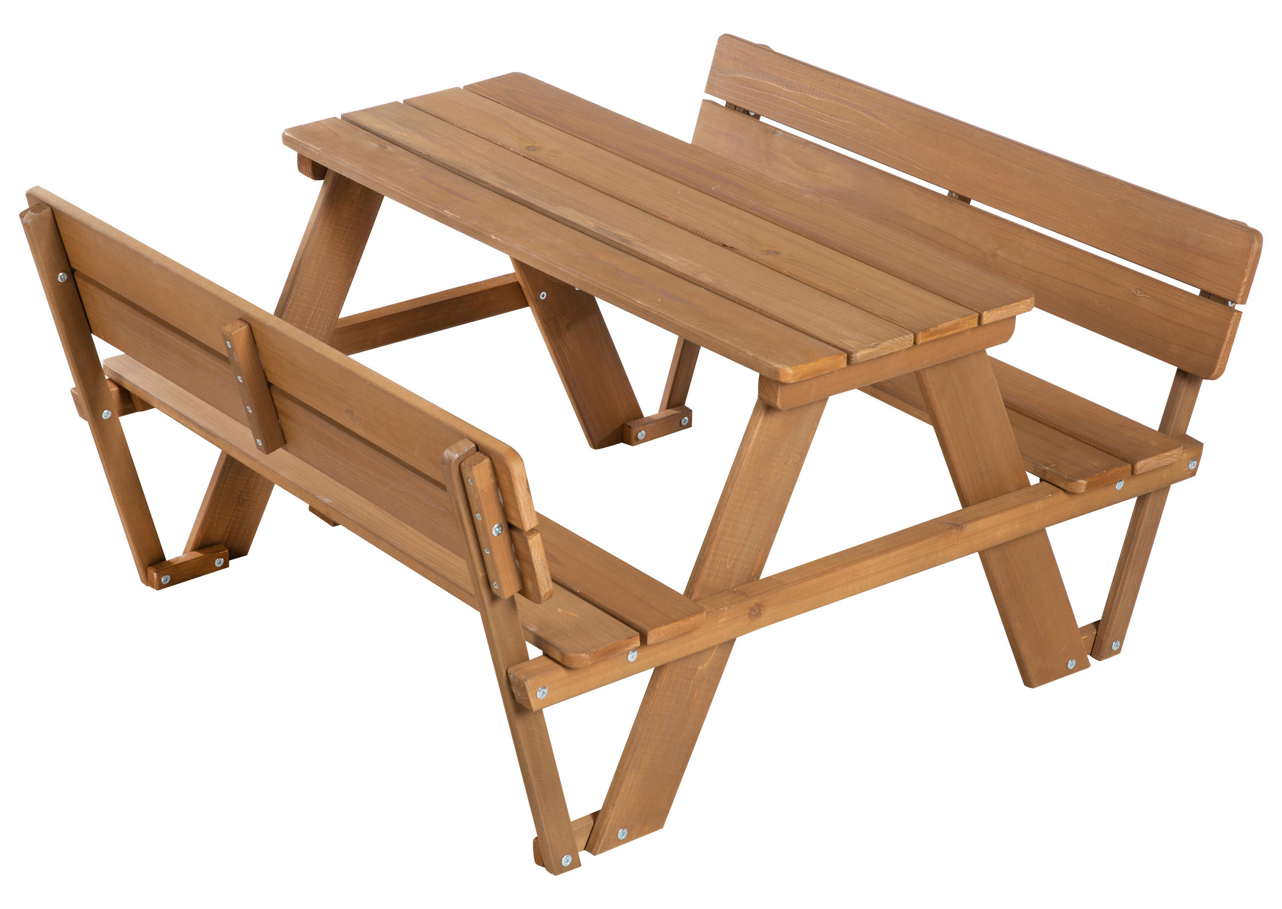 KINDERSITZGRUPPE roba Outdoor+ Teakfarben - Teakfarben, Basics, Holz (107/50,5/89cm) - Roba