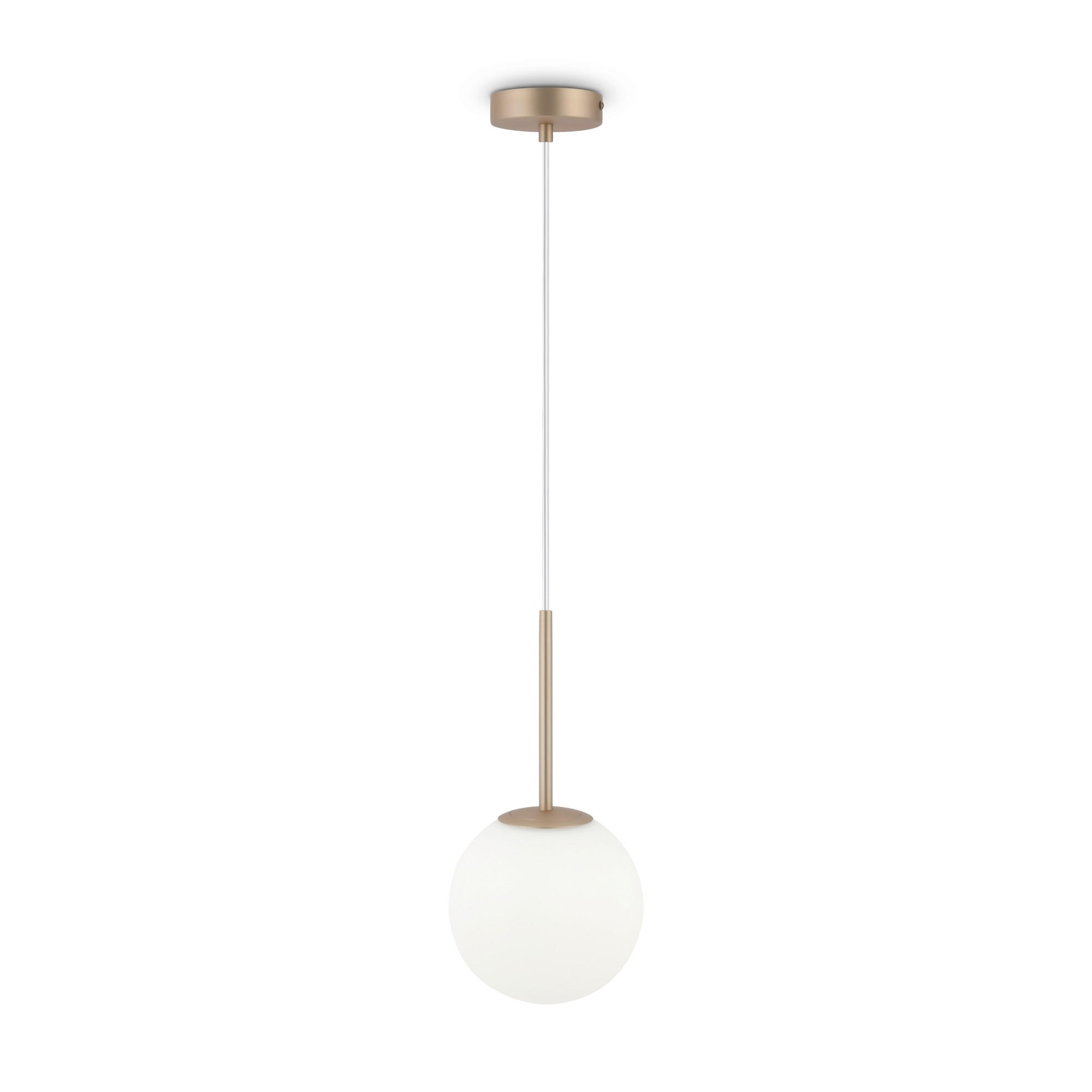 PENDELLEUCHTE Modern 18/180 cm - Goldfarben/Weiß, Trend, Glas/Metall (18/180cm) - MAYTONI