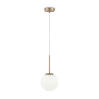 PENDELLEUCHTE 18/180 cm    - Weiss/Goldfarben, Trend, Glas/Metall (18/180cm) - MAYTONI