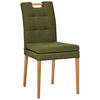 STUHL Webstoff Grün, Eichefarben Eiche massiv  - Eichefarben/Grün, KONVENTIONELL, Holz/Textil (47/91,5/59cm) - Celina Home