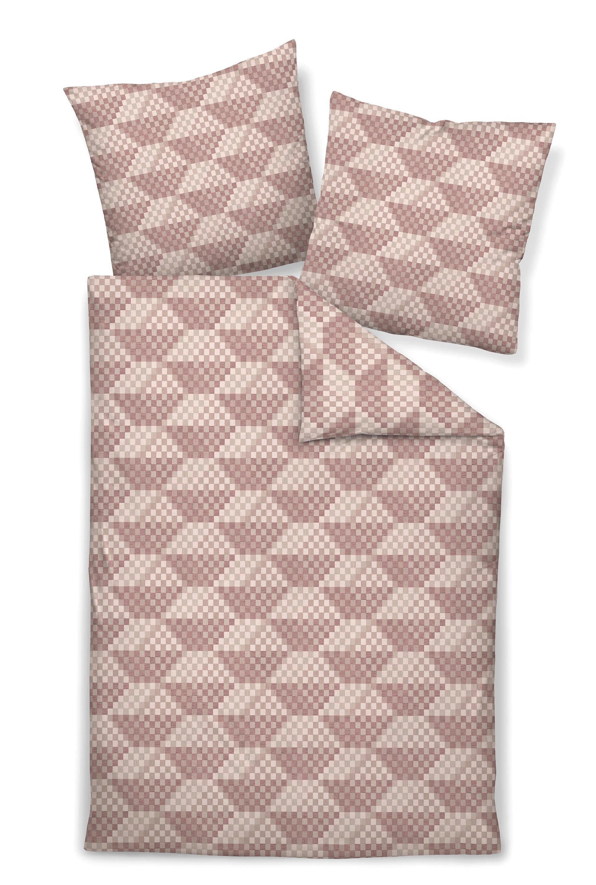 BETTWÄSCHE MILANO Makosatin  - Altrosa/Rosa, Basics, Textil (155/220cm) - Janine