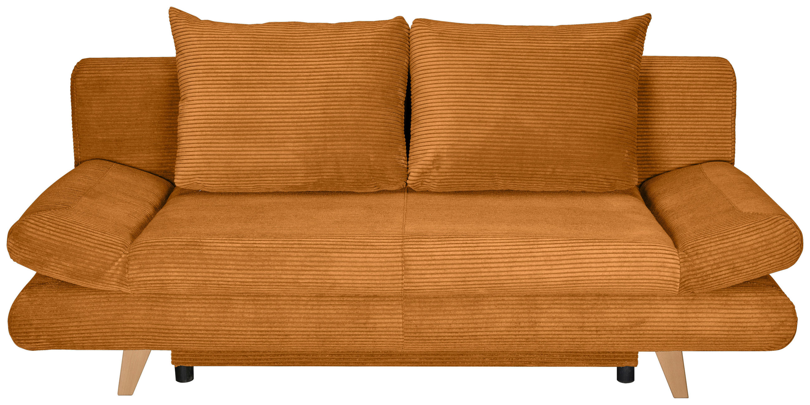 SCHLAFSOFA Cord Kupferfarben  - Buchefarben/Kupferfarben, KONVENTIONELL, Holz/Textil (200/75/85cm) - Carryhome